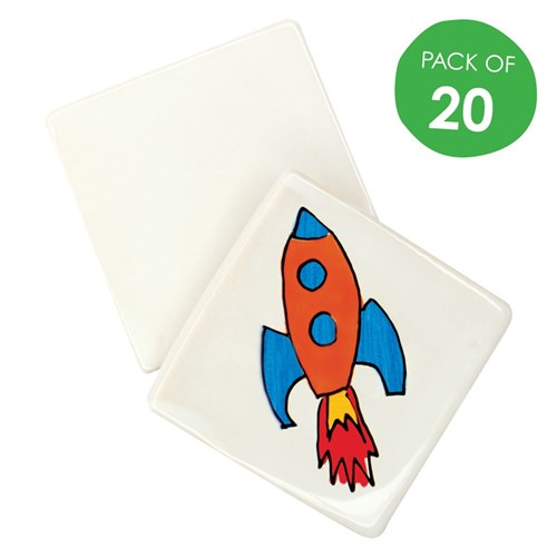 Mini Porcelain Tiles - Pack of 20