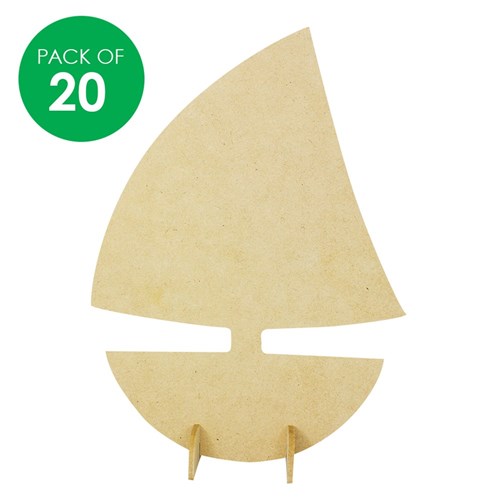 3D Wooden Boats - Pack of 20