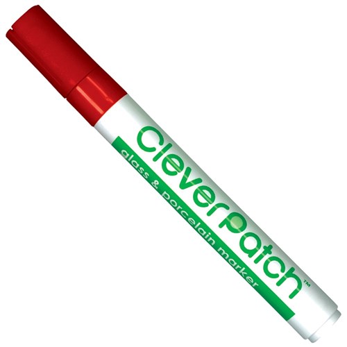 CleverPatch Glass & Porcelain Marker Red Drawing & Stationery