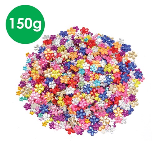 Flower Rhinestones - 150g Pack | Sequins & Rhinestones | CleverPatch ...