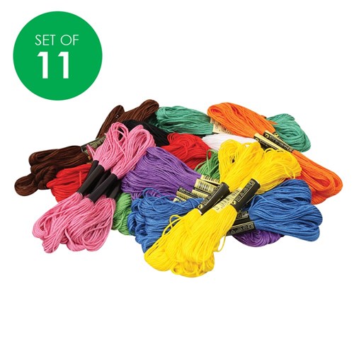 Embroidery Thread - Set of 11 Colours