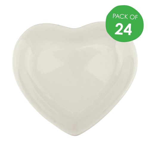 Porcelain Heart Dish - Pack of 24