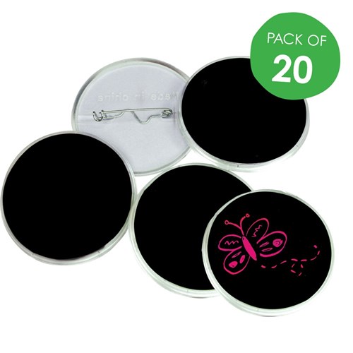 Scratch Board Badge Set - Pack of 20