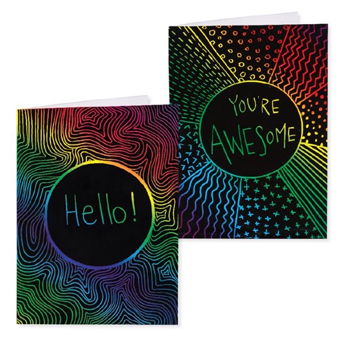 Scratch Board Greeting Cards - Pack of 20