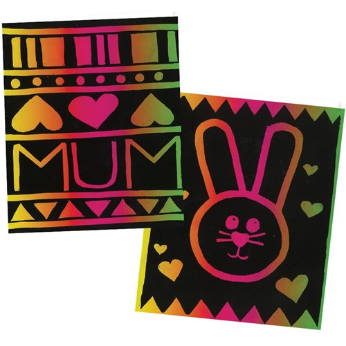 Scratch Board Greeting Cards Pack of 20 Scratch Board CleverPatch