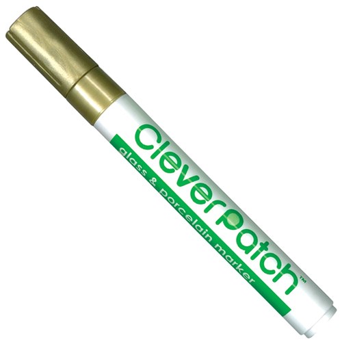 CleverPatch Glass & Porcelain Metallic Marker - Gold