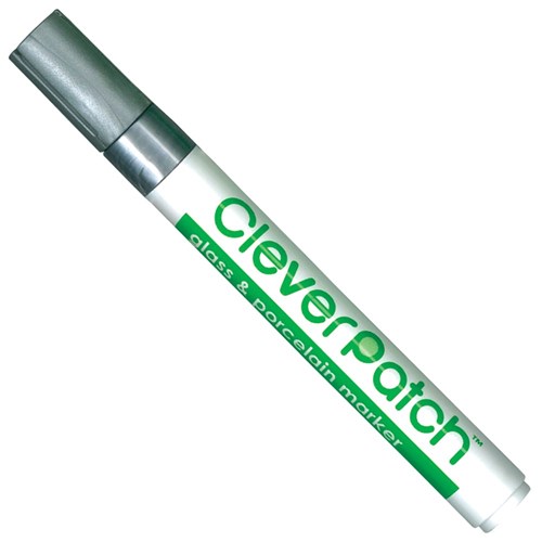 CleverPatch Glass & Porcelain Metallic Marker - Silver
