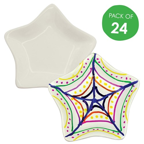 Porcelain Star Dish - Pack of 24