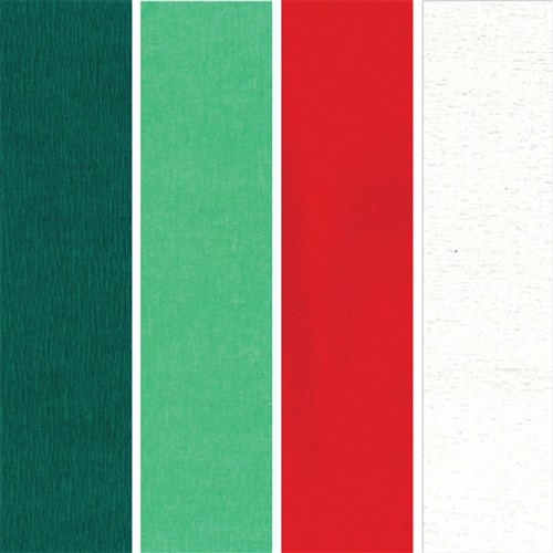 Christmas Crepe Paper Pack - Set of 4 colours