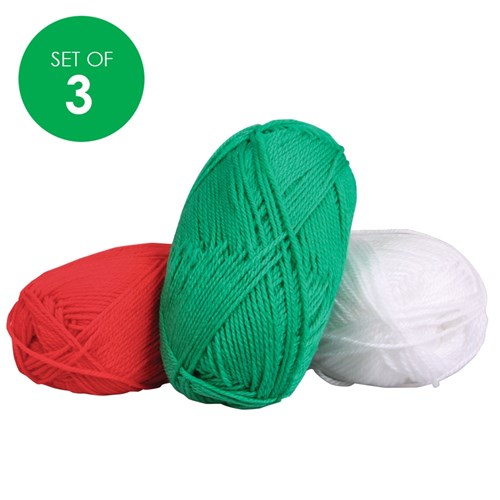 Soft Yarn - 100g - Christmas - Set of 3 Colours