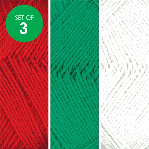 Soft Yarn - 100g - Christmas - Set of 3 Colours