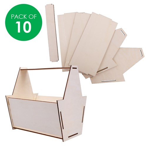 Wooden Tool Boxes - Pack of 10