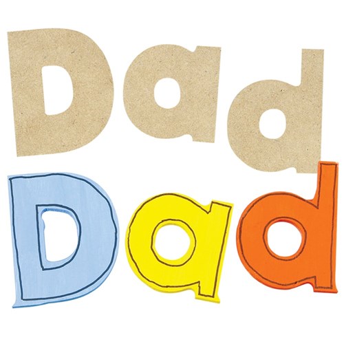 Wooden Dad Letters - Pack of 30