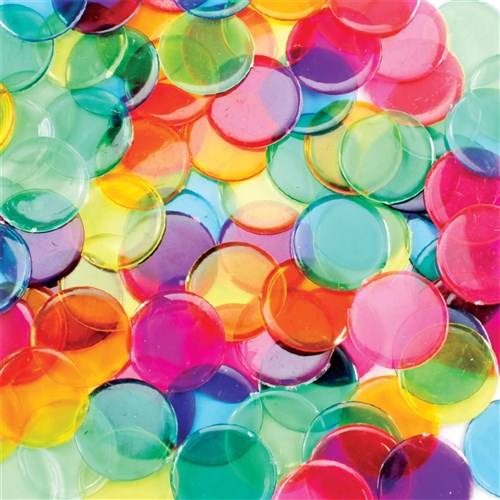 Coloured Discs - Transparent - Pack of 100