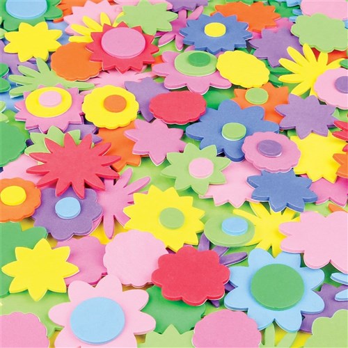 Foam Flower Stickers - Pack of 300