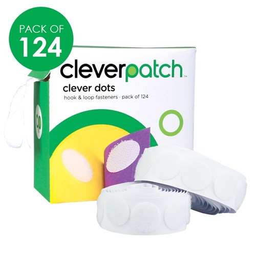 Clever Dots - Hook & Loop Fasteners - Pack of 124