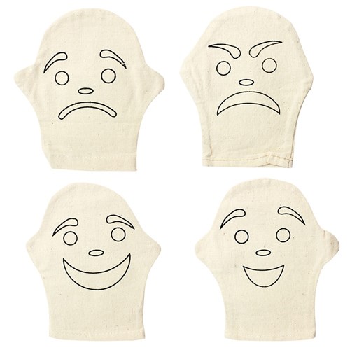 Facial Expression Hand Puppets - Pack of 4