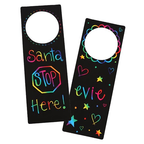 Scratch Board Door Hangers - Pack of 20