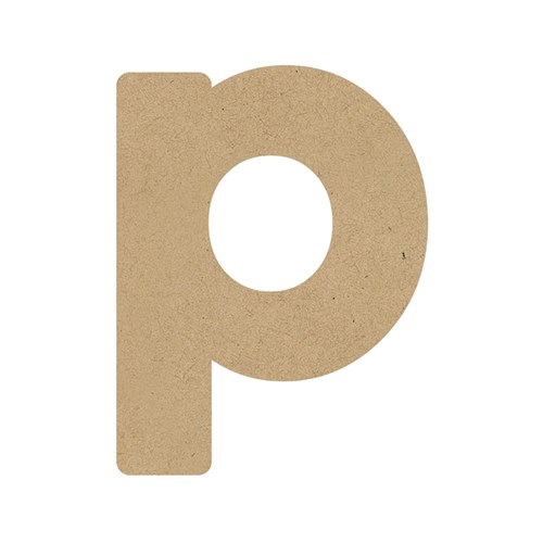 3D Wooden Letter - Lowercase - p