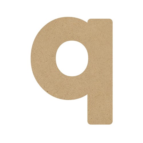 3D Wooden Letter - Lowercase - q