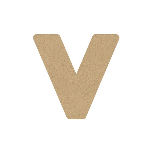 3D Wooden Letter - Lowercase - v