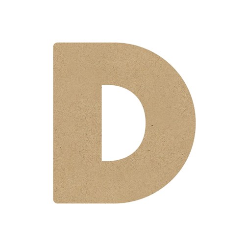 3D Wooden Letter - Uppercase - D
