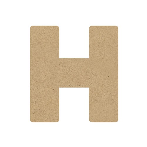 3D Wooden Letter - Uppercase - H