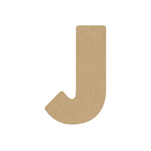 3D Wooden Letter - Uppercase - J