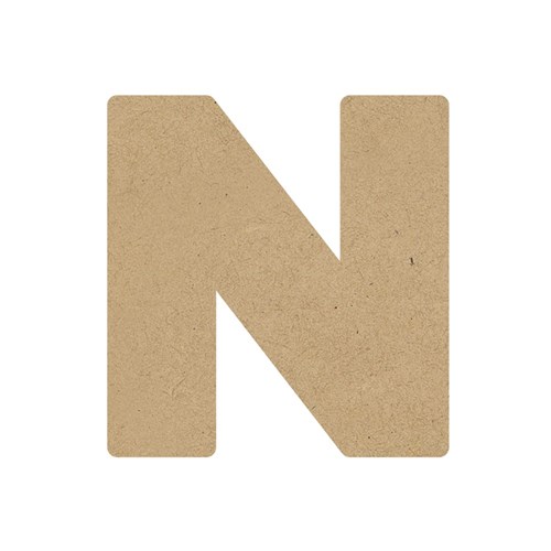 3D Wooden Letter - Uppercase - N