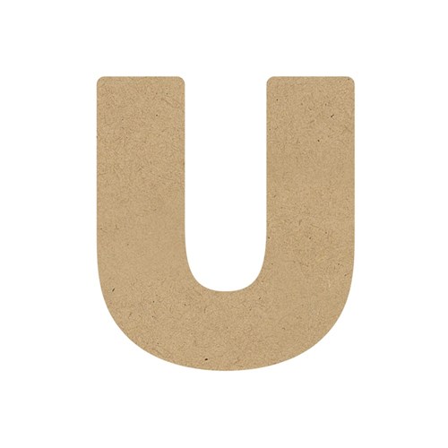 3D Wooden Letter - Uppercase - U