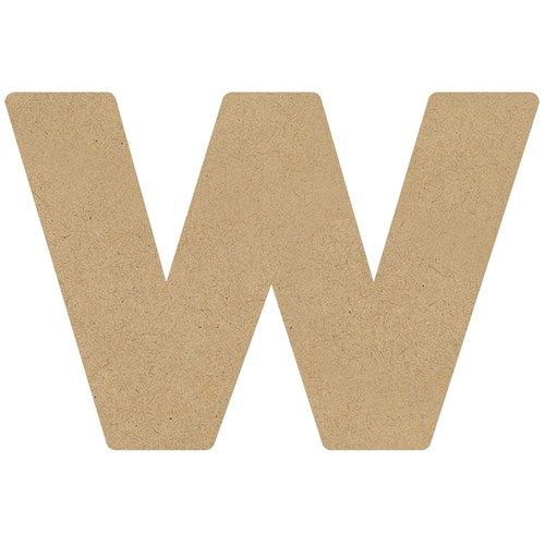 3D Wooden Letter - Uppercase - W