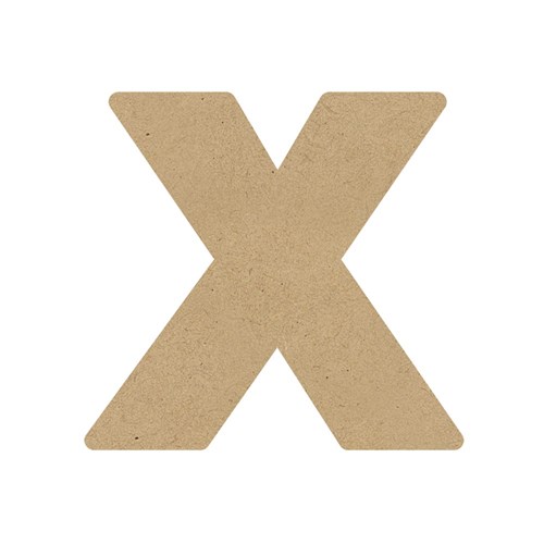 3D Wooden Letter - Uppercase - X