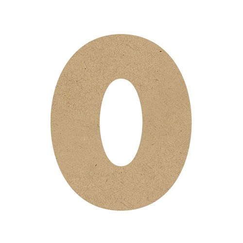 3D Wooden Number - 0