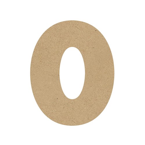 3D Wooden Number - 0