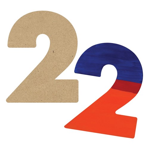 3D Wooden Number - 2