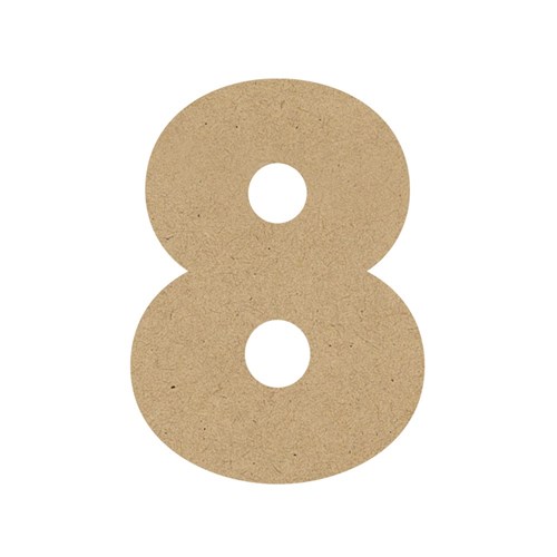 3D Wooden Number - 8