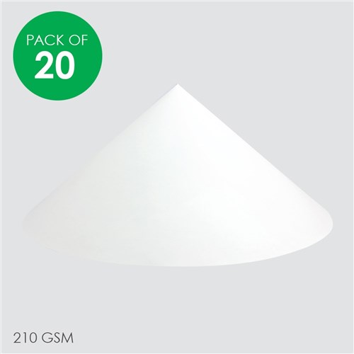 Cardboard Oriental Hats - White - Pack of 20
