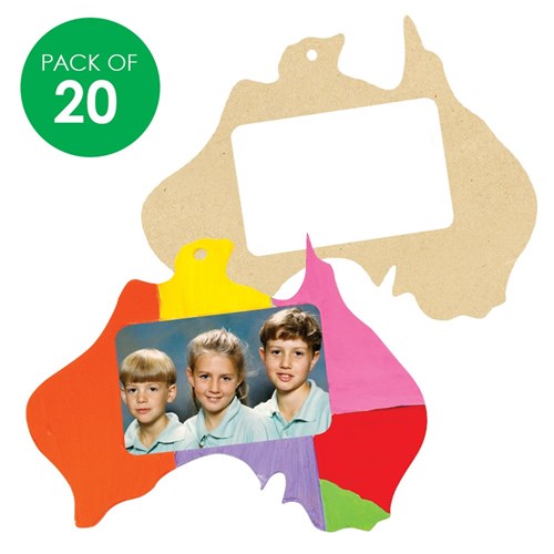 Wooden Mainland Australia Frames - Pack of 20