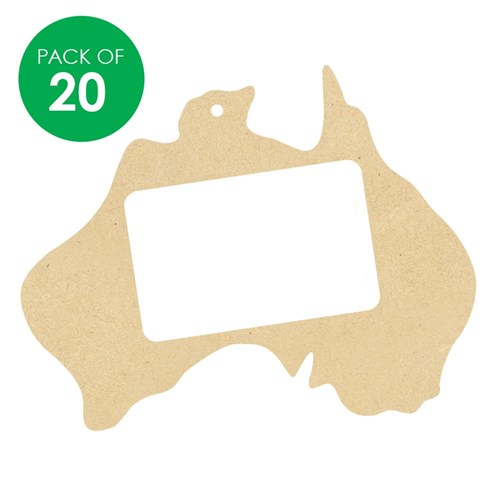 Wooden Mainland Australia Frames - Pack of 20