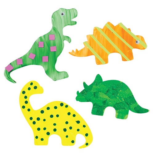 Cardboard Dinosaurs - White - Pack of 20