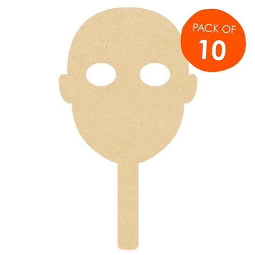 Wooden Face Masks - Pack of 10