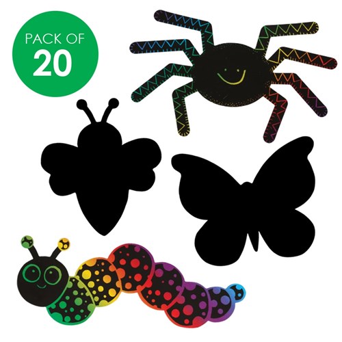 Scratch Board Minibeasts  - Pack of 20