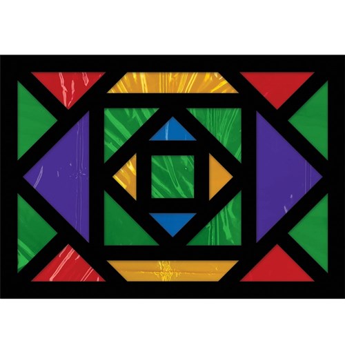 Cardboard Rectangle Stained Glass Frames - Pack of 20