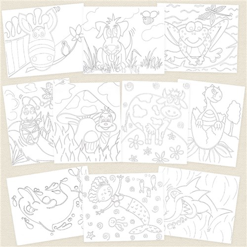 Mont Marte Printed Canvas Pad - 10 Sheets