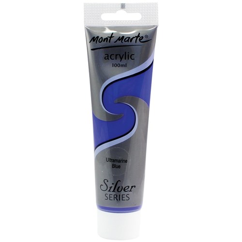 Mont Marte Silver Series Acrylic Paint - Ultramarine Blue - 100ml