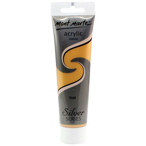 Mont Marte Silver Series Acrylic Paint - Gold - 100ml
