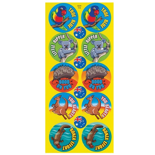 Aussie Animal Stickers - Pack of 168