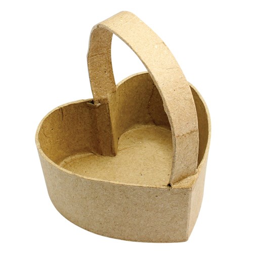 Papier Mache Basket - Heart