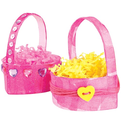 Papier Mache Basket - Heart