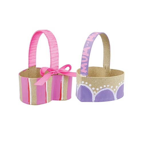 Papier Mache Basket - Heart